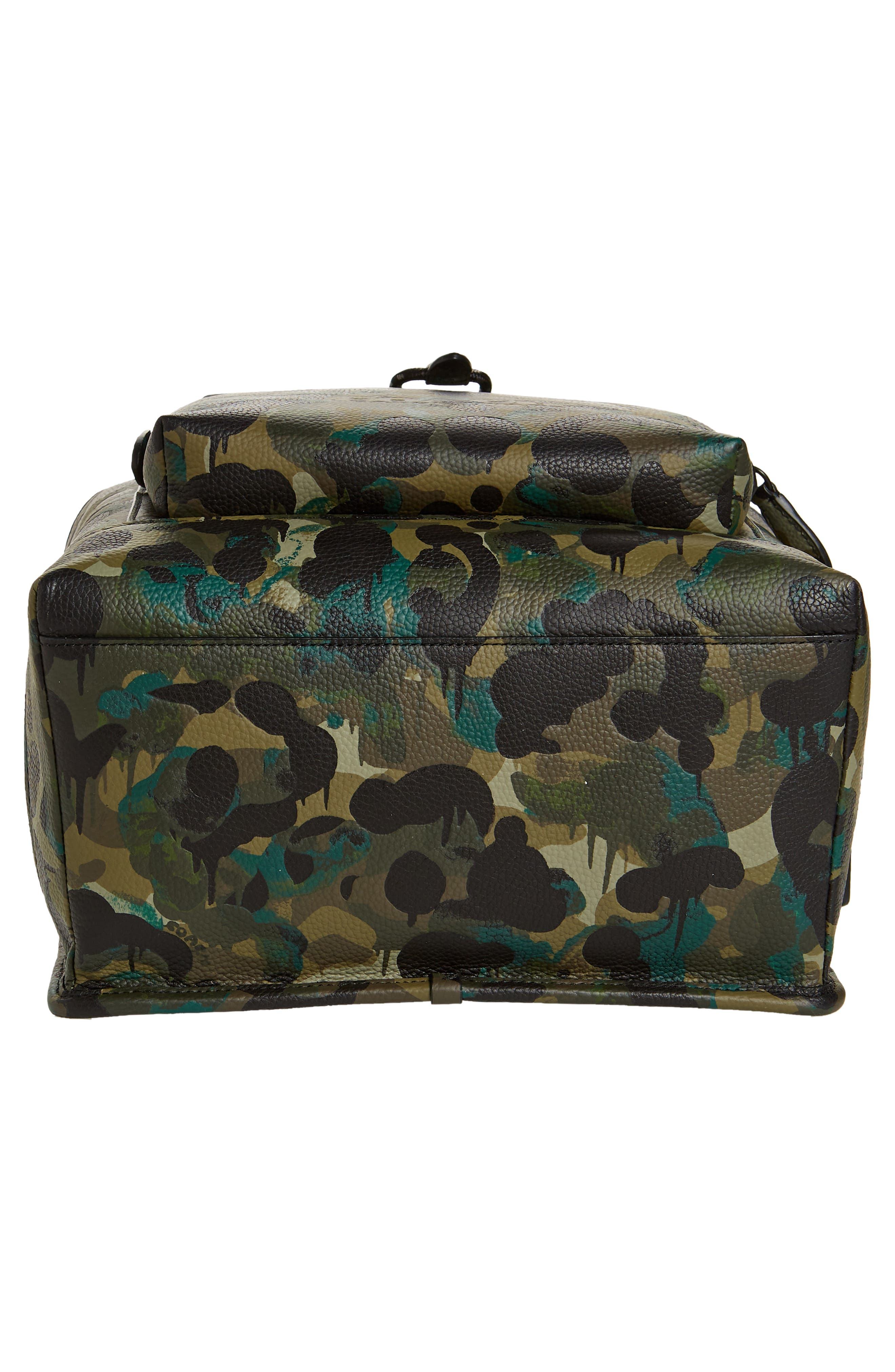 coach camo leather backpack