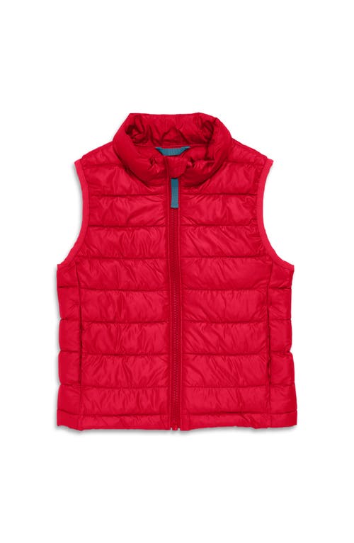 Shop Primary Kids Lightweight Puffer Vest In Cherry