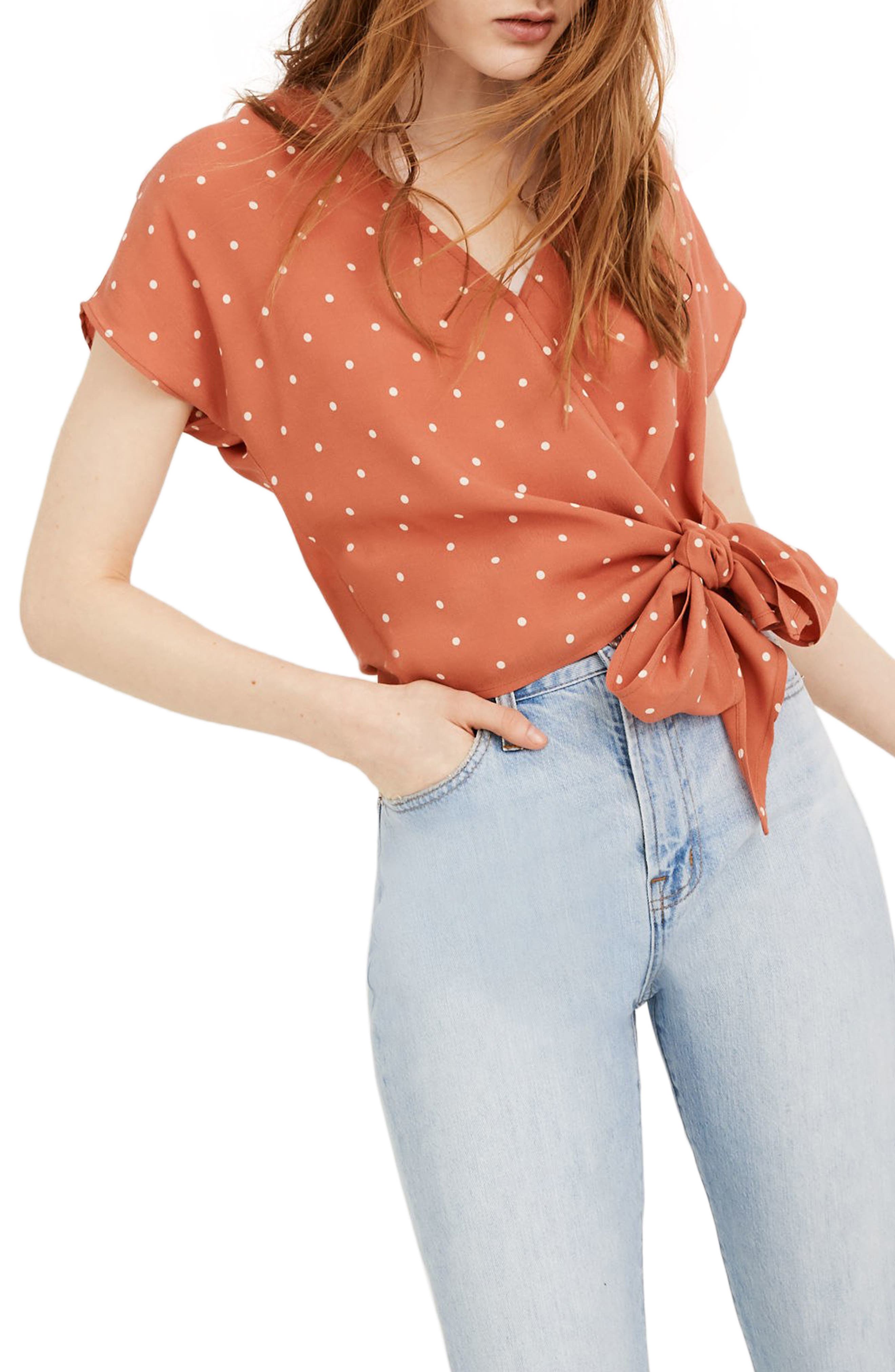 madewell polka dot top