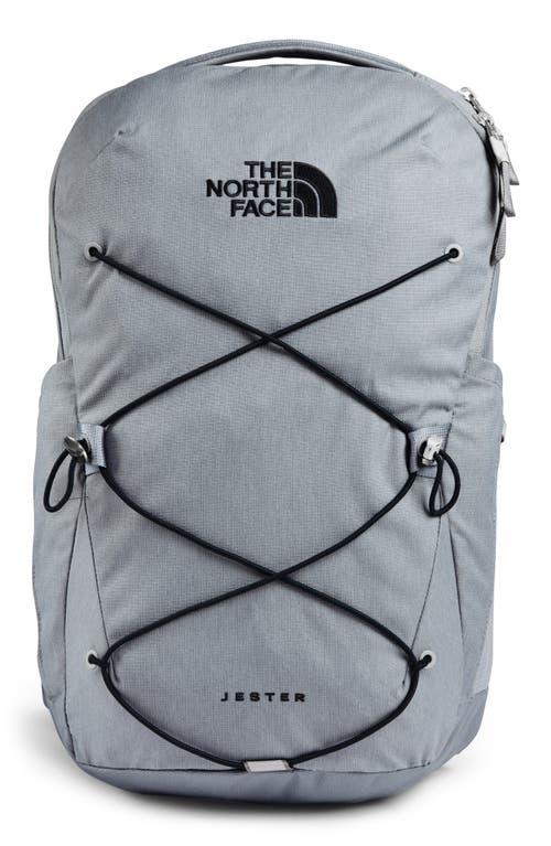 The North Face Jester Campus Backpack In Mid Grey Dark Heather/black