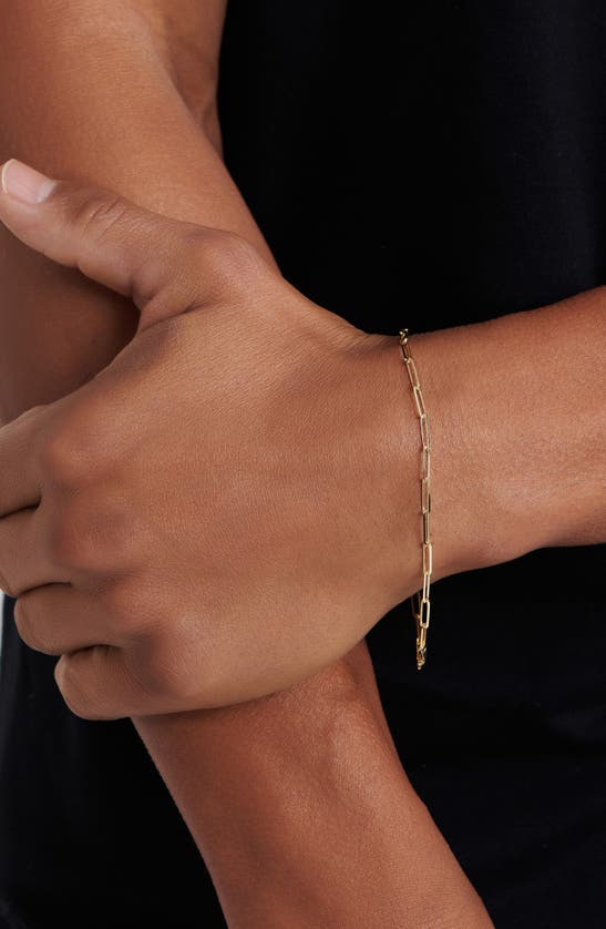 Shop Devata 14k Gold Paperclip Chain Bracelet