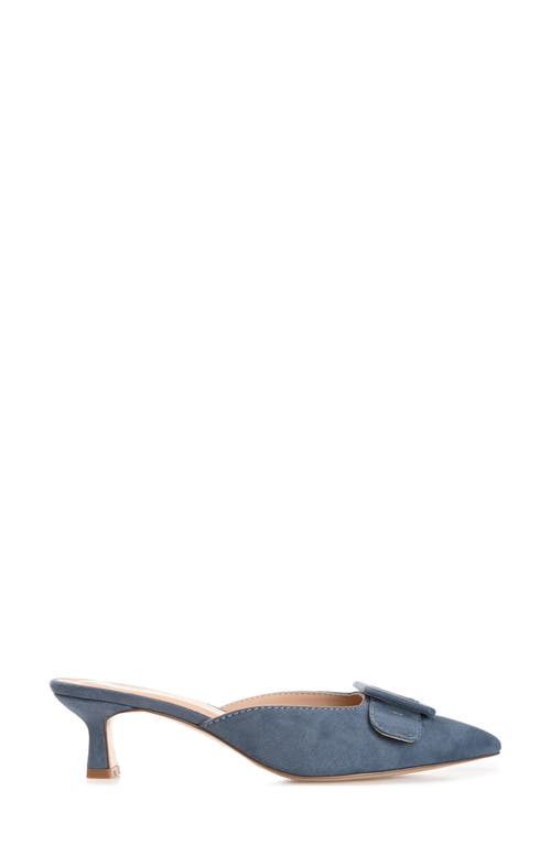 Shop Journee Collection Vianna Kitten Heel Pump In Blue