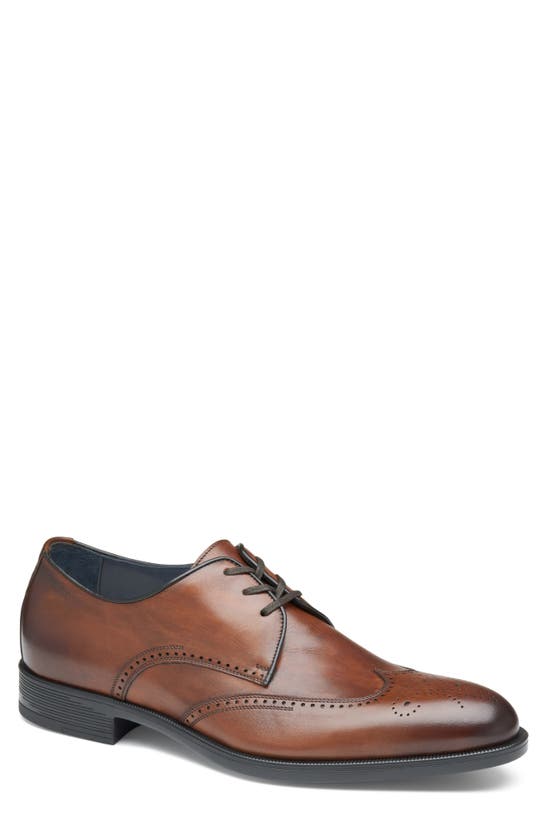 Shop Johnston & Murphy Collection Flynch Wingtip Loafer In Tan Italian Calfskin