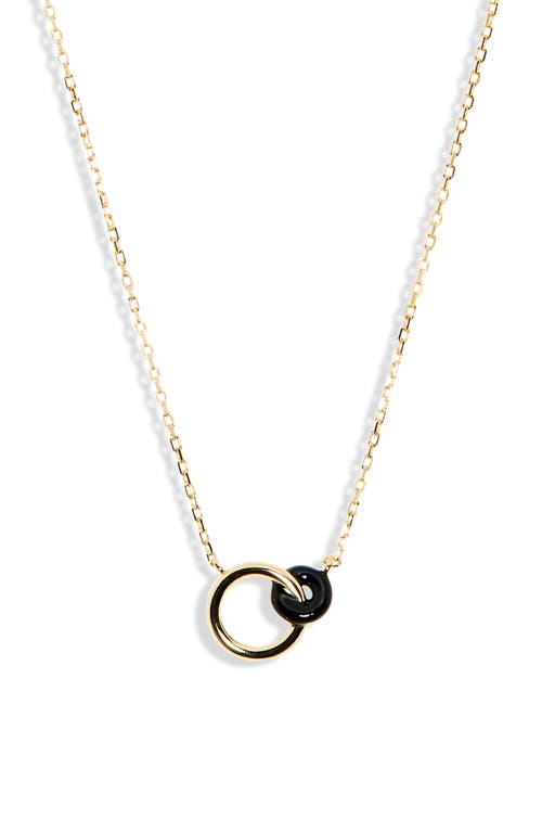 Argento Vivo Sterling Silver Interlock Pendant Necklace in Gold at Nordstrom
