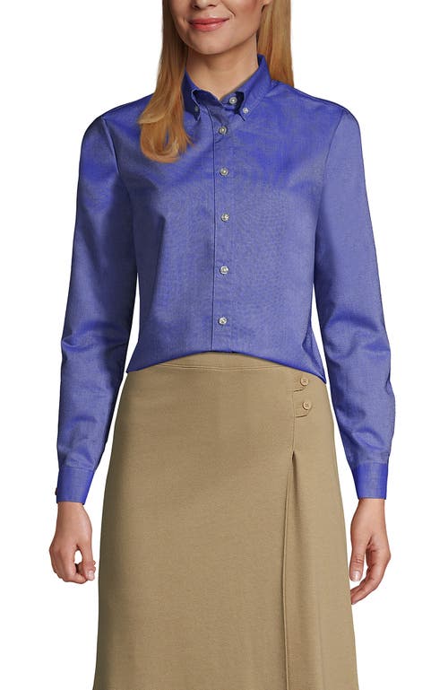 LANDS' END LANDS' END SCHOOL UNIFORM LONG SLEEVE OXFORD DRESS SHIRT