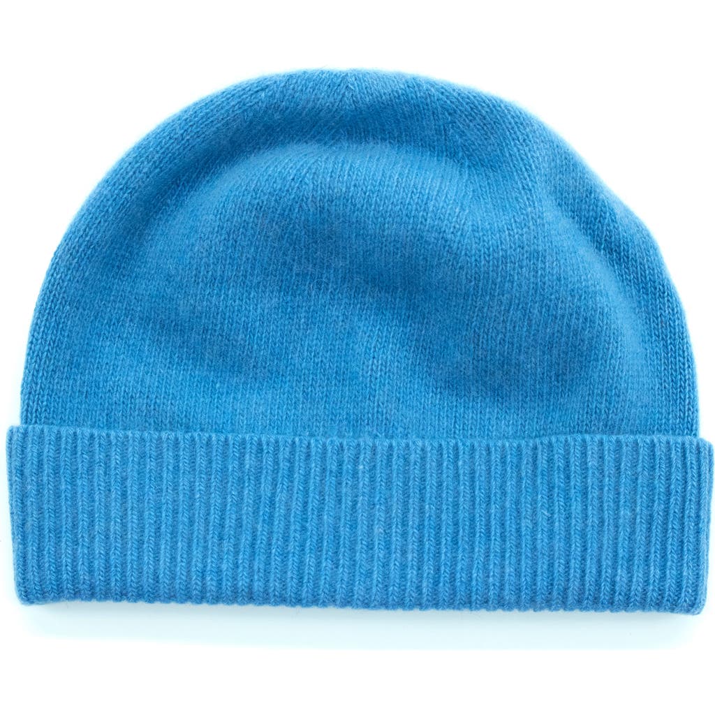 Shop Portolano Cashmere Beanie In Pottery Blue