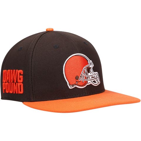 Men's '47 Orange Cleveland Browns Dawg Logo Clean Up Adjustable Hat