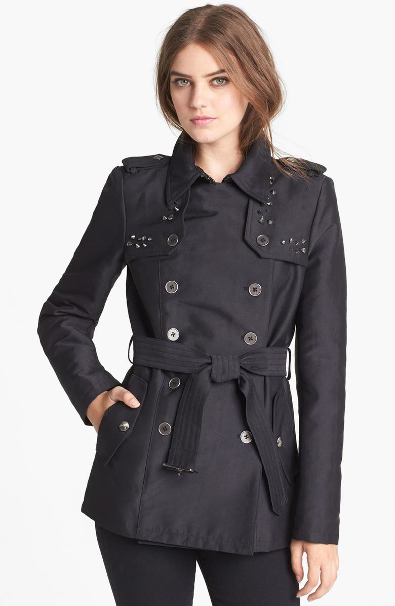 Sam Edelman Studded Double Breasted Trench Coat (Online Only) | Nordstrom