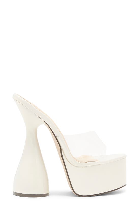 Chase & Chloe Miranda Sculpted Stiletto Platform Sandal In Clear Nude