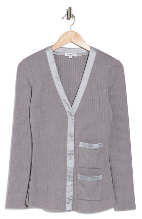 Area Stars Bria Knit Button Front Cardigan In Grey