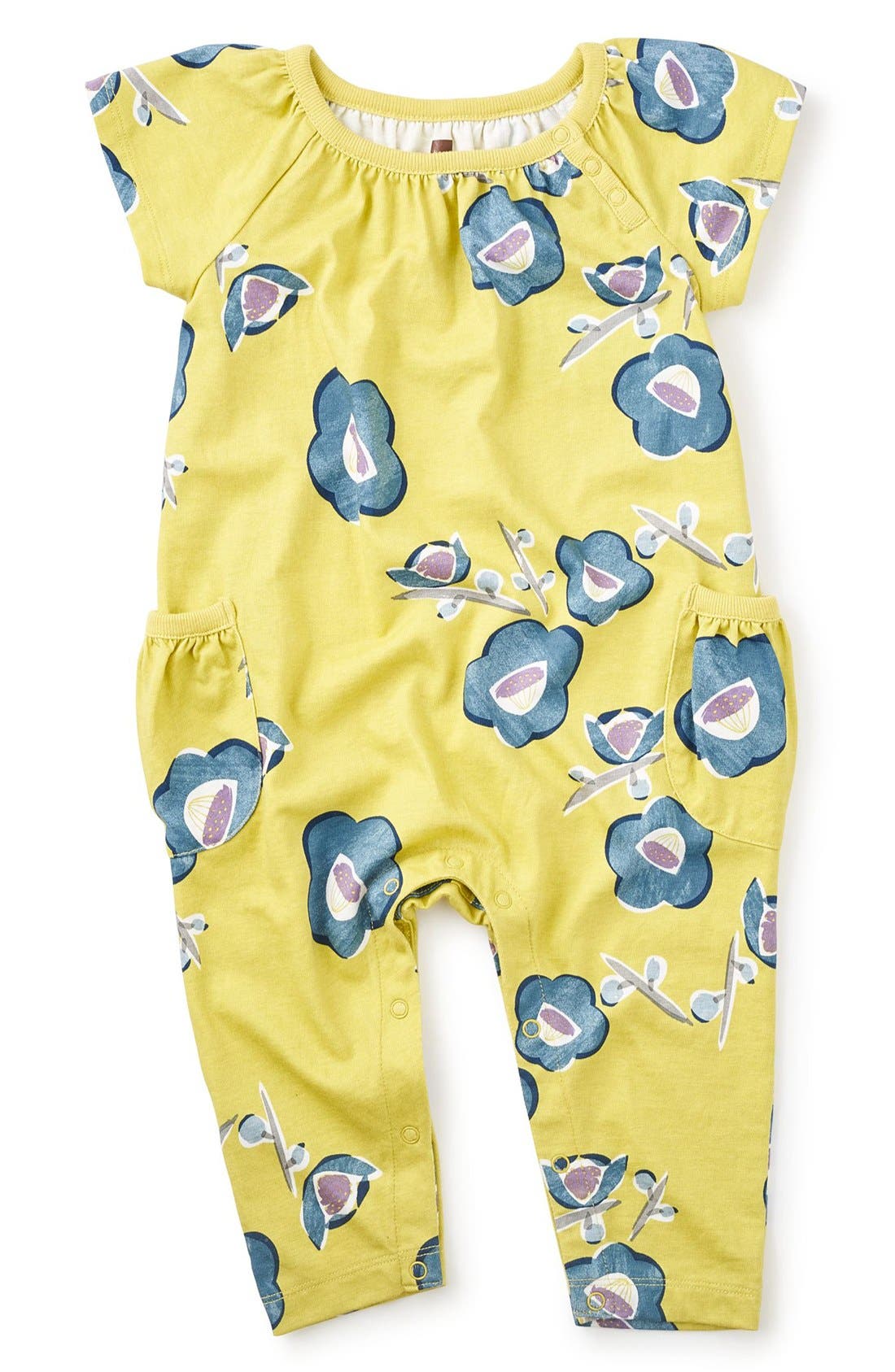 Tea Collection 'Miki' Floral Print Romper (Baby Girls) Nordstrom