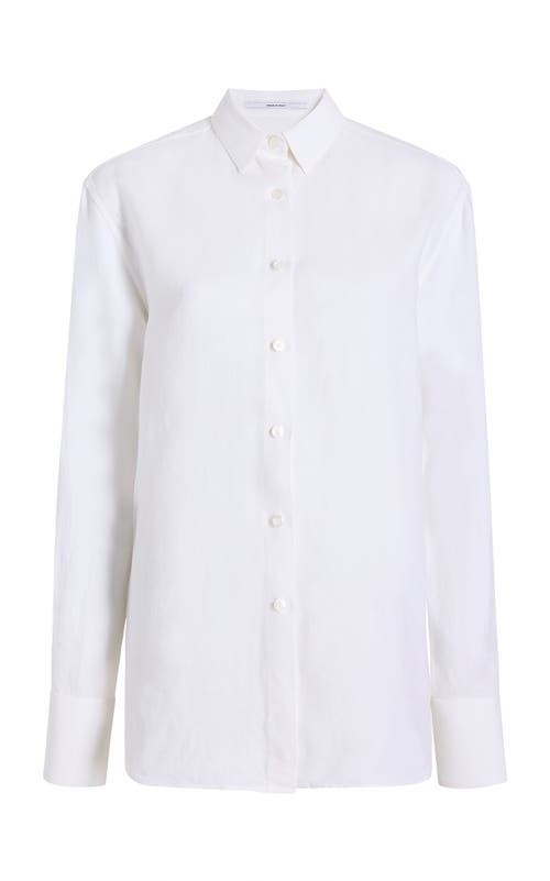 Another Tomorrow Core Menswear-inspired Shirt In White