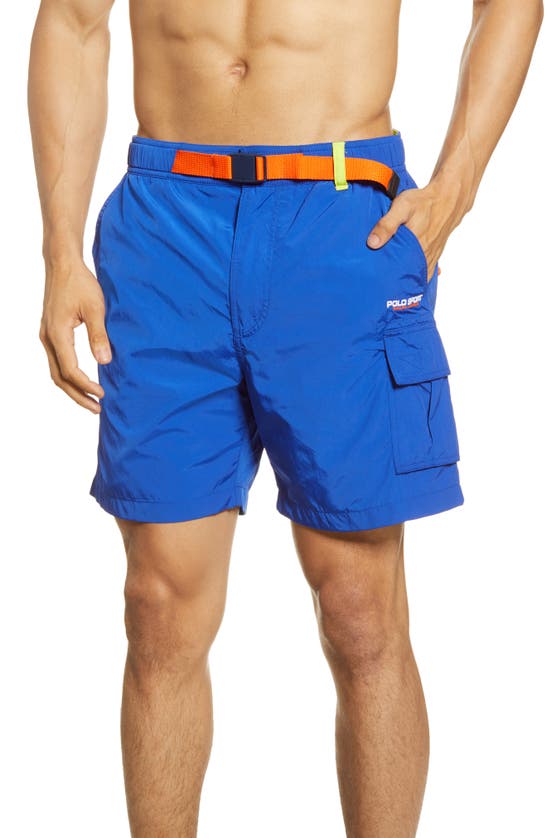 Polo Ralph Lauren Nylon Utility Shorts In Rugby Royal