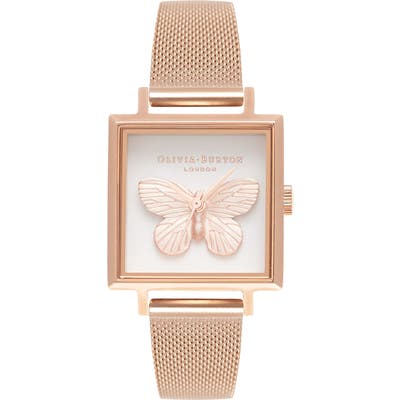 Olivia Burton 3D Butterfly Bracelet Watch, 22Mm