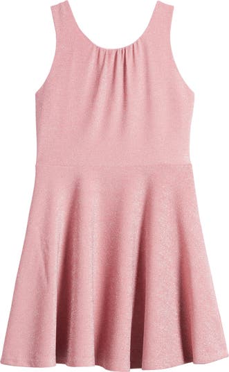 Ava Yelly Kids Metallic Sleeveless Skater Dress Nordstrom