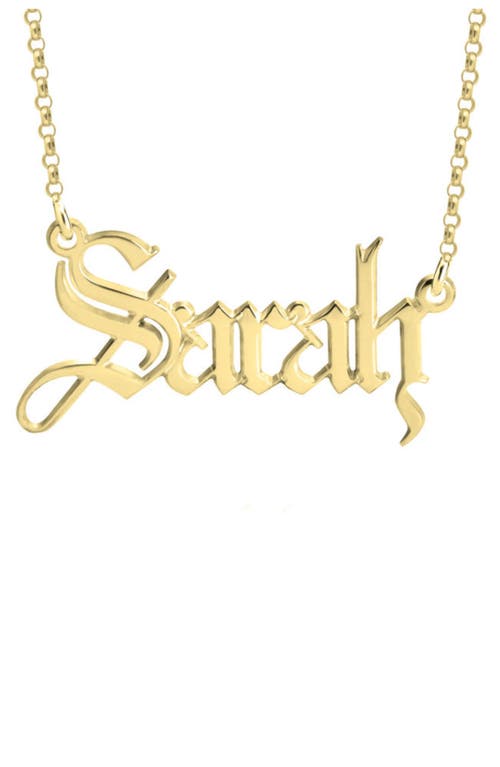 Personalized Nameplate Necklace in Gold Plated