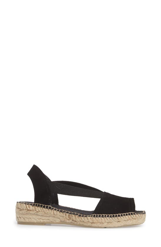Toni Pons Ella Espadrille Sandal In Black Suede