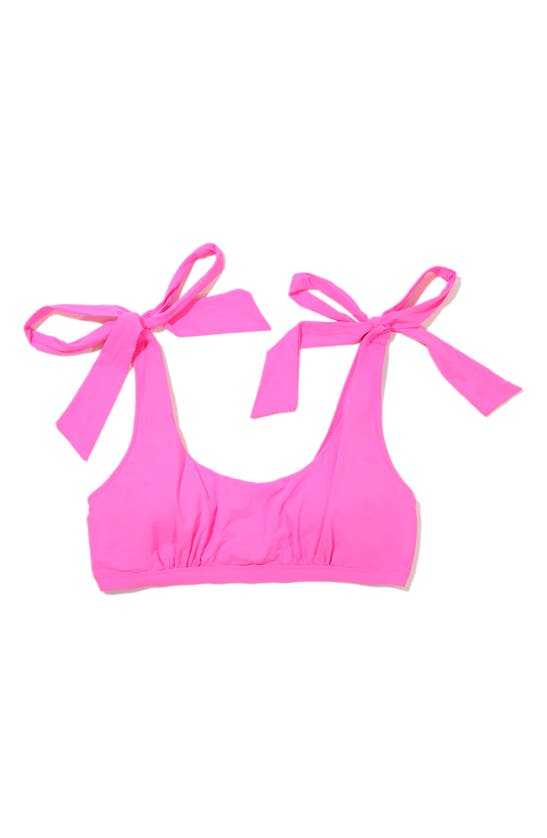 Shop Hanky Panky Swim Scoop Bikini Top In Unapologetic Pink