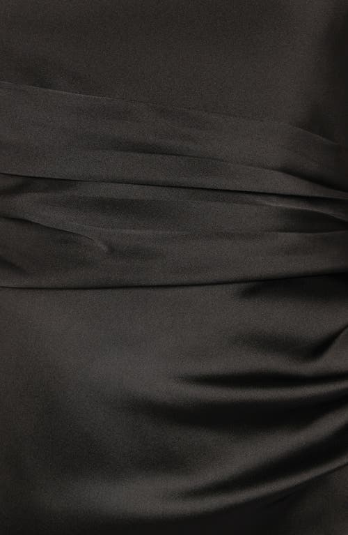 Petal And Pup Petal & Pup Kara Strapless Stretch Satin Gown In Black