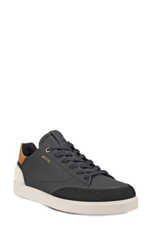ECCO Street Lite Sneaker in Black/Black/Limestone