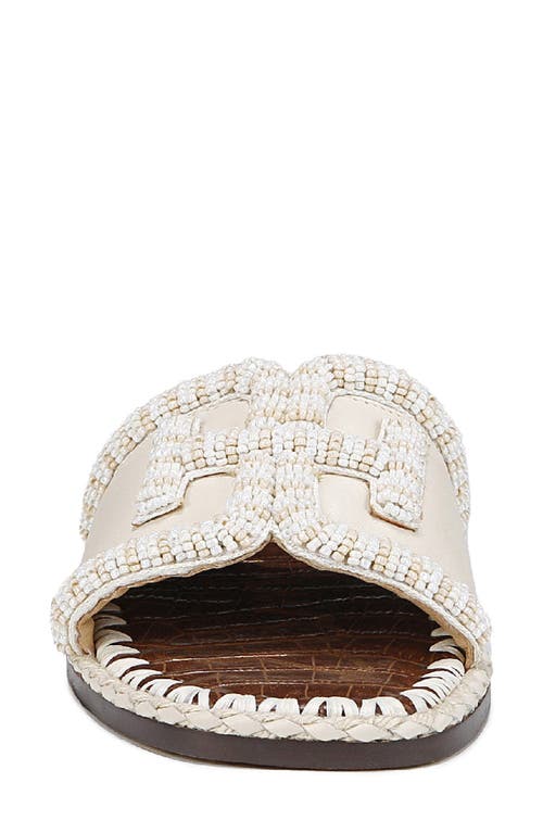 Sam Edelman Fitz Slide Sandal Ivory Leather In Ivory
