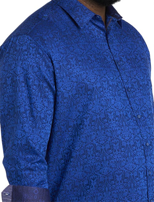 Shop Robert Graham Dxl Luther Tonal Sport Shirt In Navy