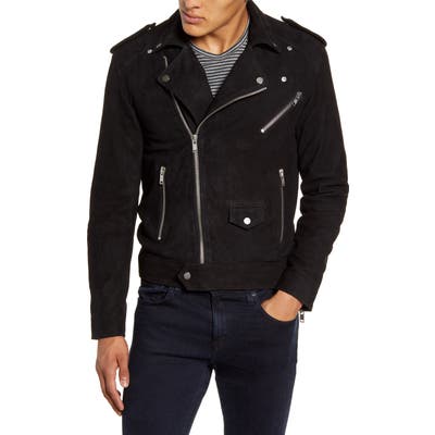 Deadwood Rover Suede Moto Jacket, Black