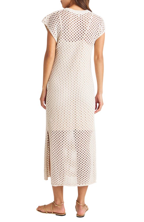 Splendid Nova Open Stitch Maxi Dress In Natural
