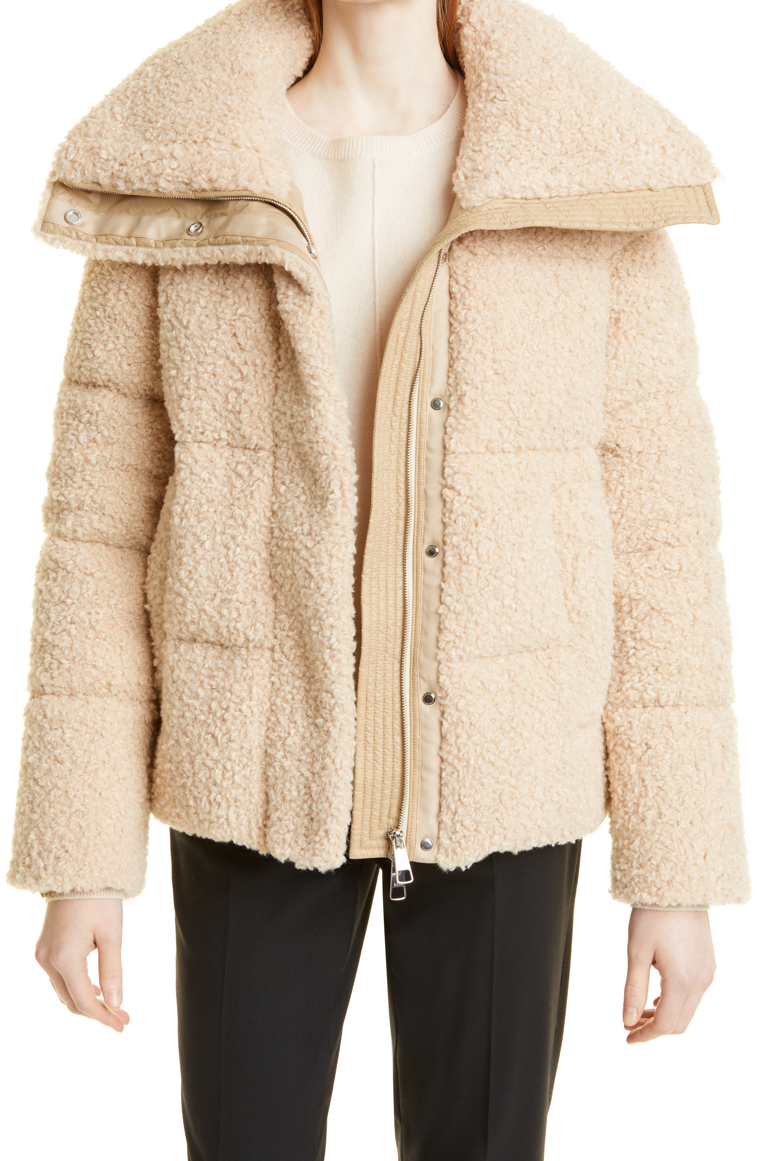 hugo boss shearling coat