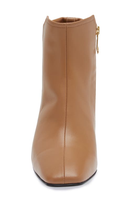 Naot Dolly Square Toe Bootie In Stretch Nappa Leather/camel