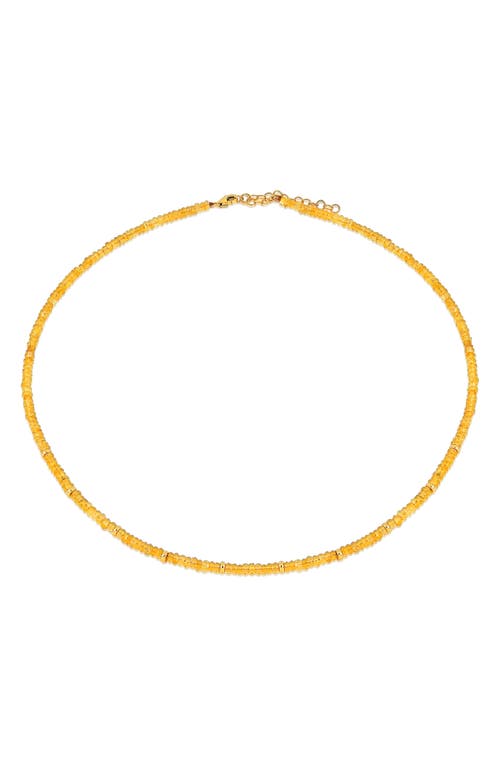 Shop Ef Collection Birthstone Beaded Necklace In Yellow Gold/citrine