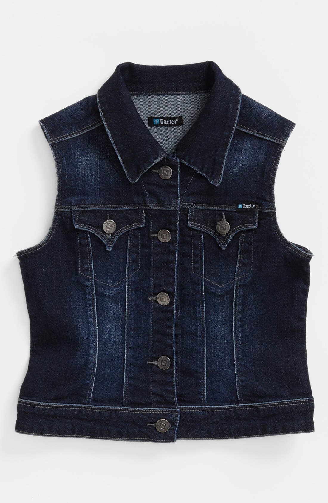 Tractor Denim Vest (Little Girls) Nordstrom