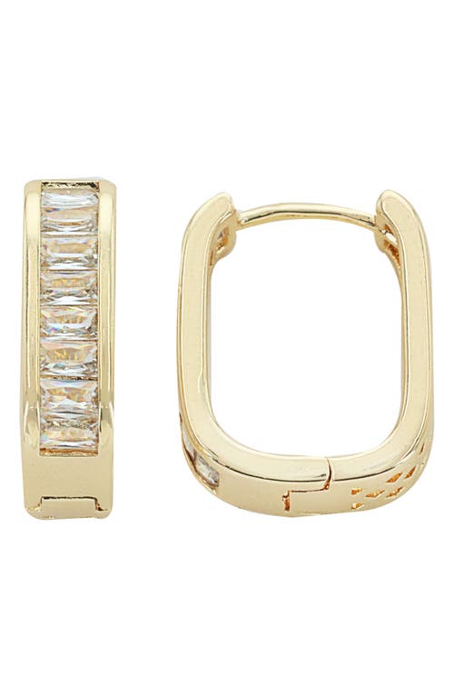 Panacea Baguette Cubic Zirconia Square Earrings in Gold at Nordstrom