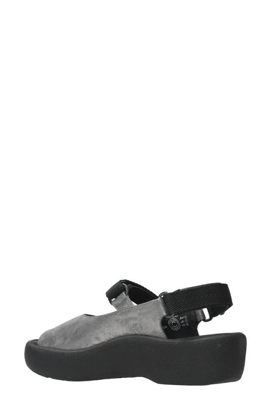 Shop Wolky Jewel Slingback Platform Sandal In Grey Nubuck