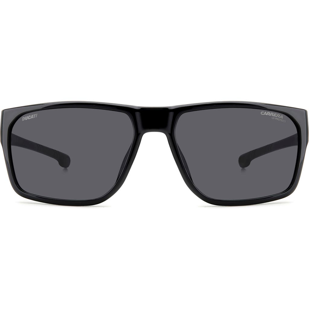Carrera Eyewear X Ducati 59mm Rectangular Sunglasses In Black