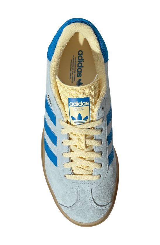 Shop Adidas Originals Gazelle Bold Platform Sneaker In Blue/ Bright Blue/ Yellow