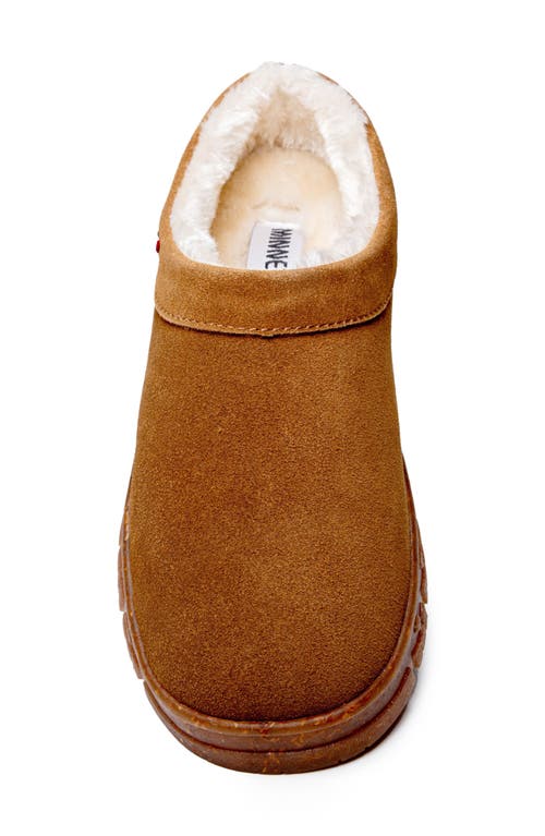 Shop Minnetonka Neva Faux Fur Lined Slipper In Tan