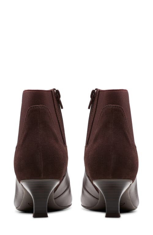 Clarks Kepley Erin Leather Boot In Dark Brown Lea