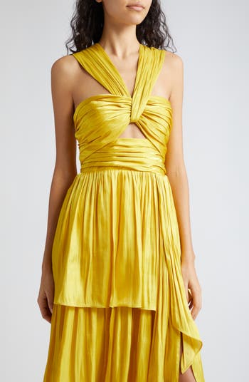 Cinq à Sept Malia Ruched Ruffle Sleeveless Dress