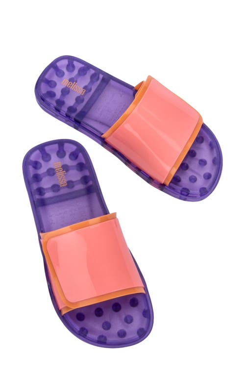 Shop Melissa Groovy Slide Sandal In Lilac/pink