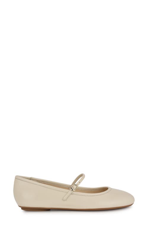 Nine West Womens Adjustable Faux Leather Mary Janes In Ivory