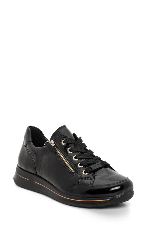 Ara Oleanna Zip Sneaker In Black