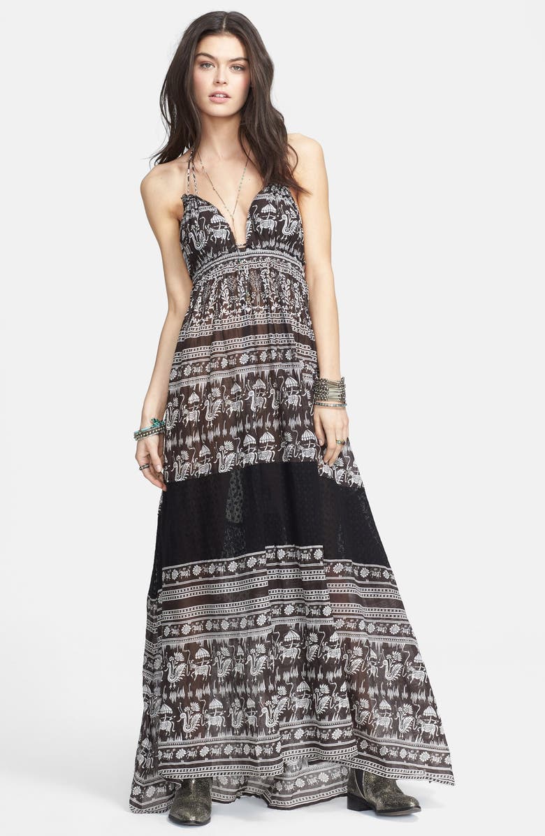Free People Print Open Back Maxi Dress | Nordstrom