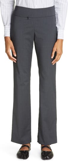 Wide leg pantalon with pinstripe - Dark Grey