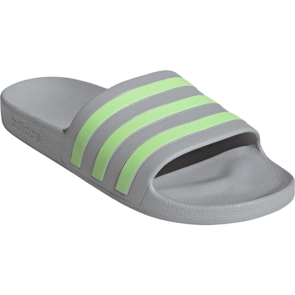Shop Adidas Originals Adidas Adilette Slide Sandal In Grey Two/spark/grey Two