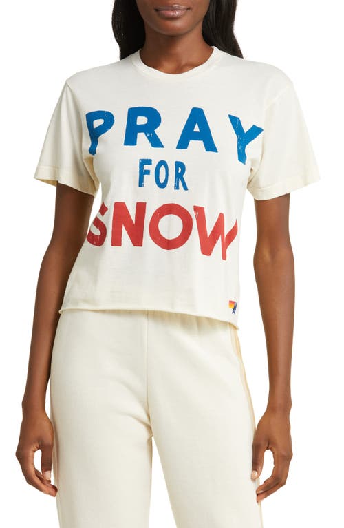 Aviator Nation Pray for Snow Graphic T-Shirt Vintage White at Nordstrom,