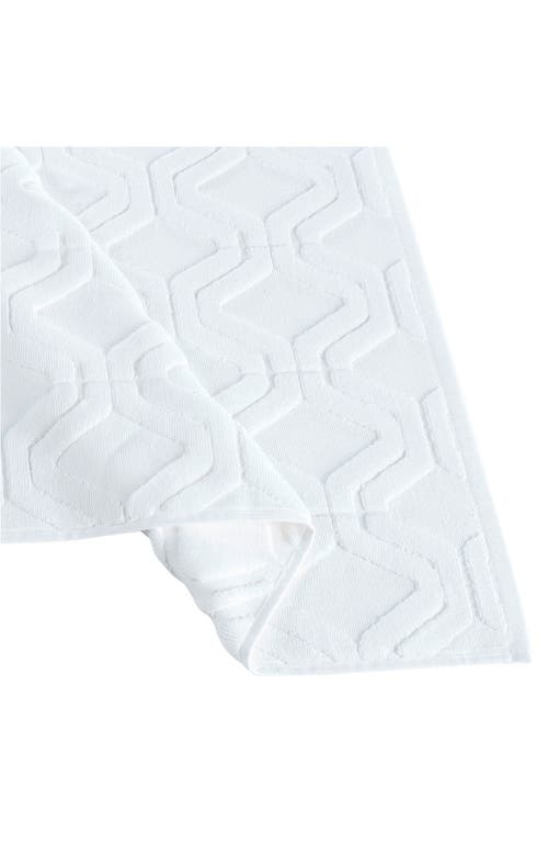 Brooks Brothers Large Square Turkish Cotton Bath Towel In White