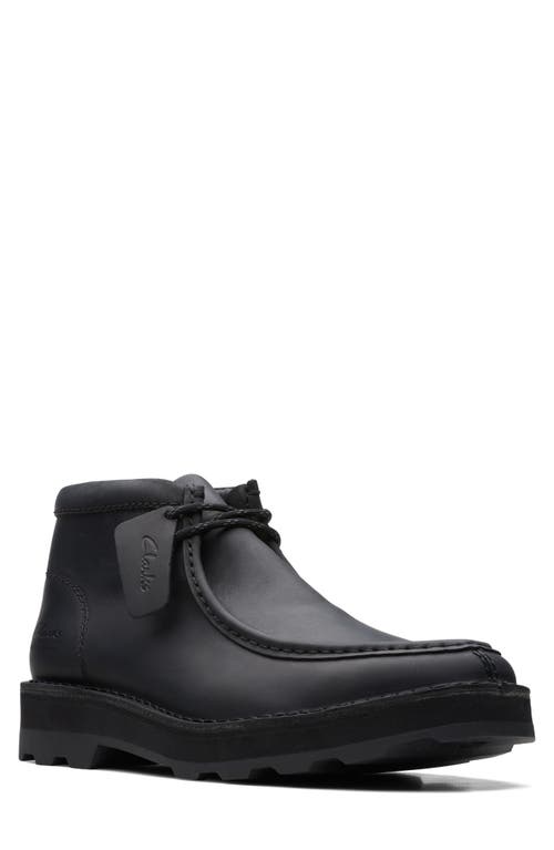 Clarks(r) Corston Wally Waterproof Boot in Black Leather