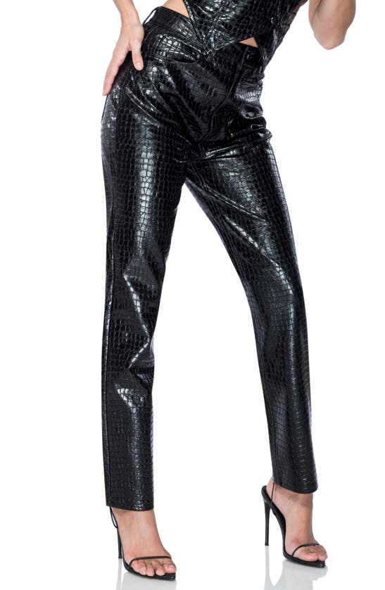 AFRM AFRM HESTON FAUX LEATHER STRAIGHT LEG PANTS