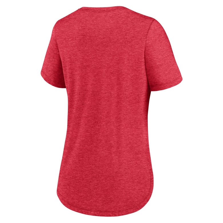 Shop Nike Heather Red Los Angeles Angels Knockout Team Stack Tri-blend T-shirt